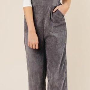 Charcoal Corduroy Jumpsuit